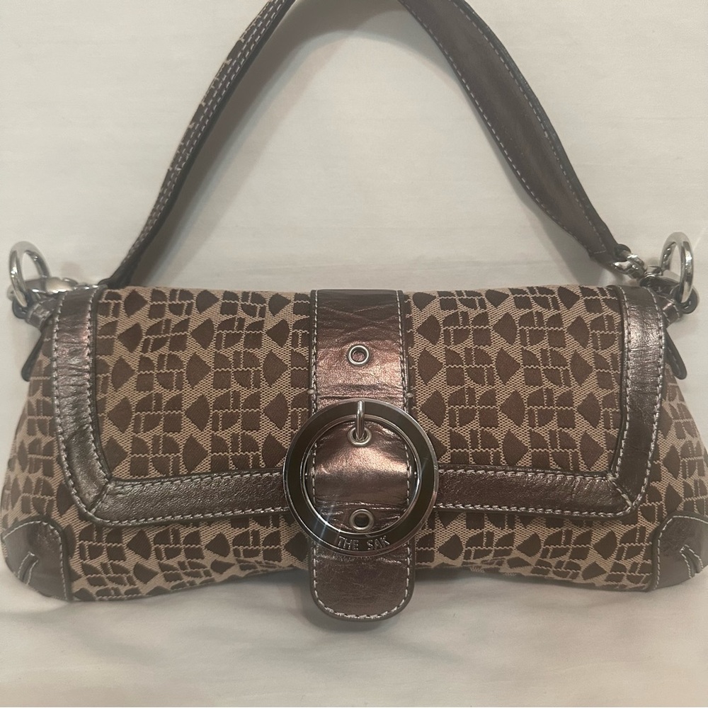 The Sak Pink Label Vintage Brown Convertible Clutch Shoulder Bag